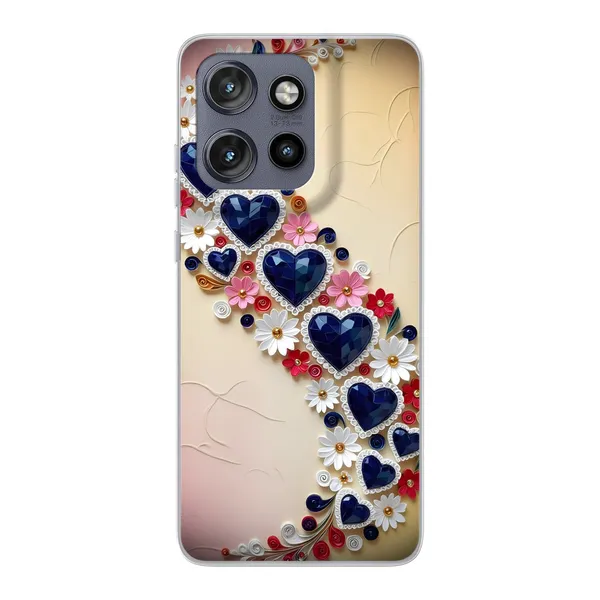 Jeweled Floral Heart Case