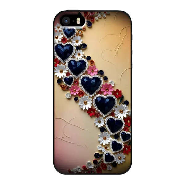 Jeweled Floral Heart Case