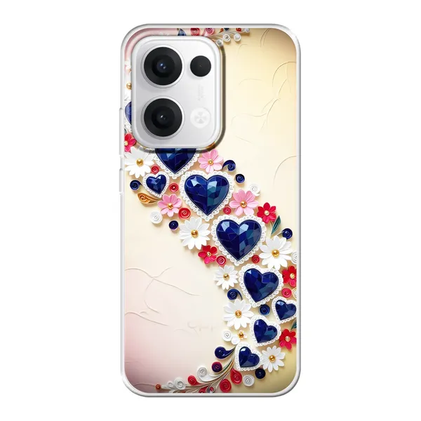 Jeweled Floral Heart Case