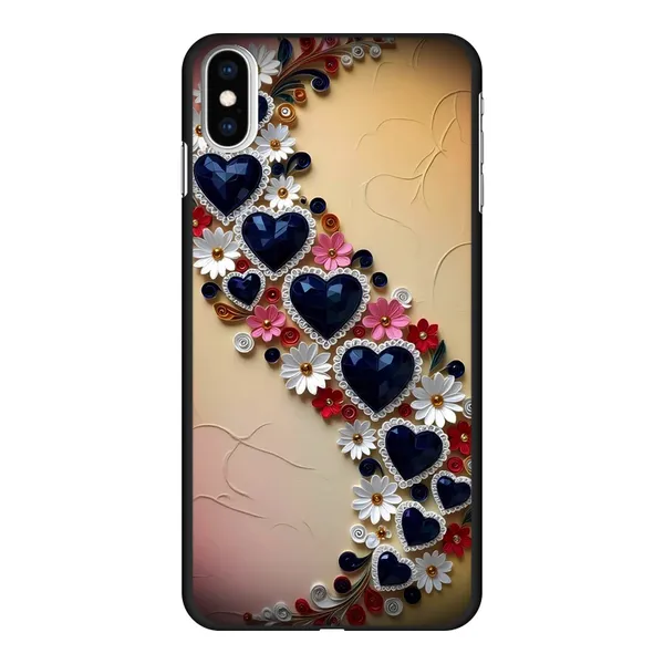 Jeweled Floral Heart Case