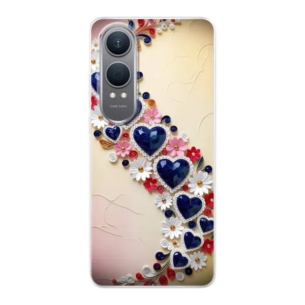 Jeweled Floral Heart Case