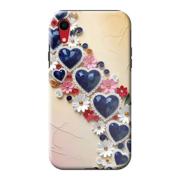 Jeweled Floral Heart Case