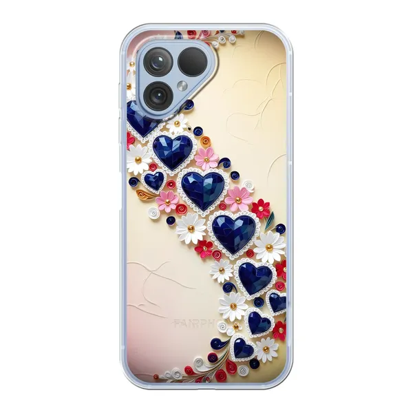Jeweled Floral Heart Case