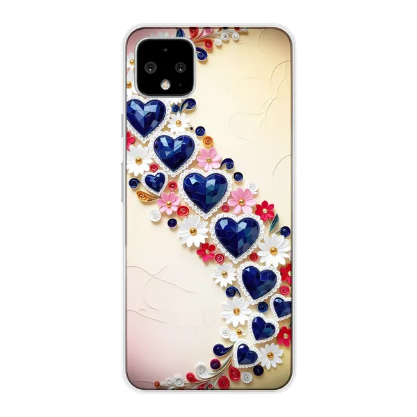 Jeweled Floral Heart Case
