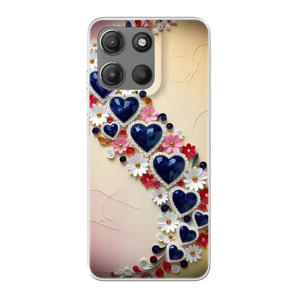 Jeweled Floral Heart Case