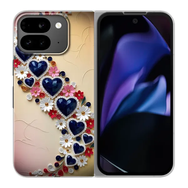 Jeweled Floral Heart Case