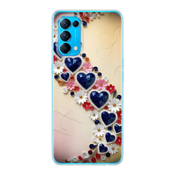 Jeweled Floral Heart Case