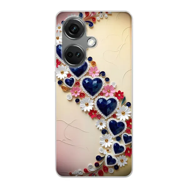 Jeweled Floral Heart Case