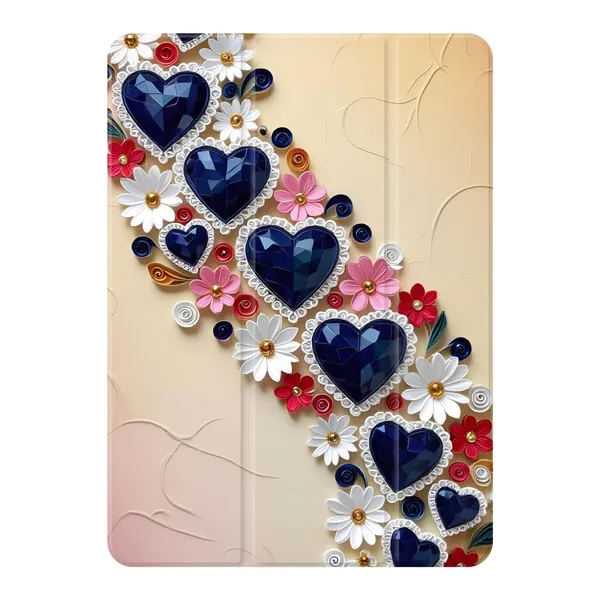 Jeweled Floral Heart Case