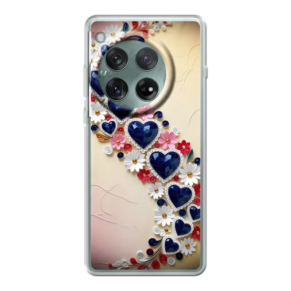 Jeweled Floral Heart Case