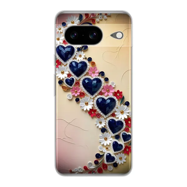 Jeweled Floral Heart Case
