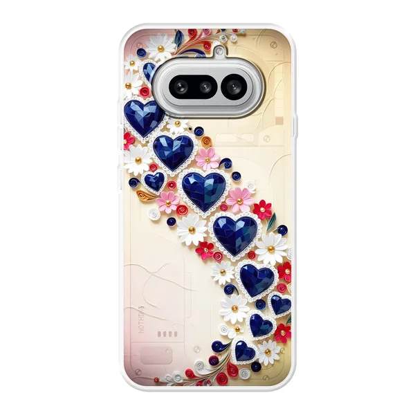 Jeweled Floral Heart Case