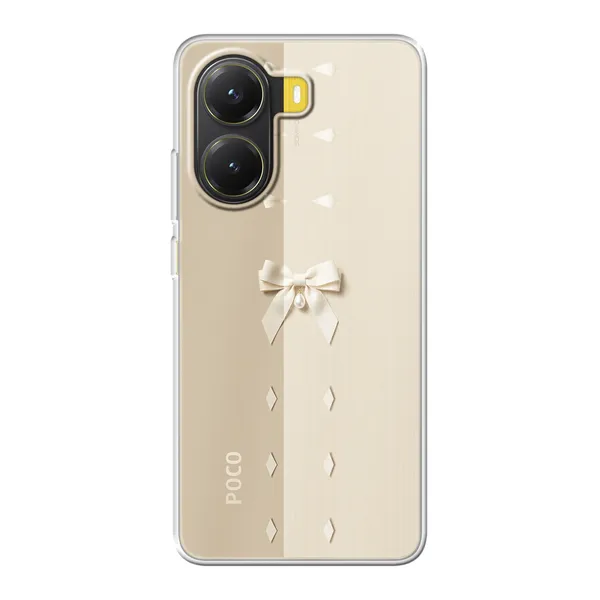 Ivory Ribbon Pearl Drop Bow Case