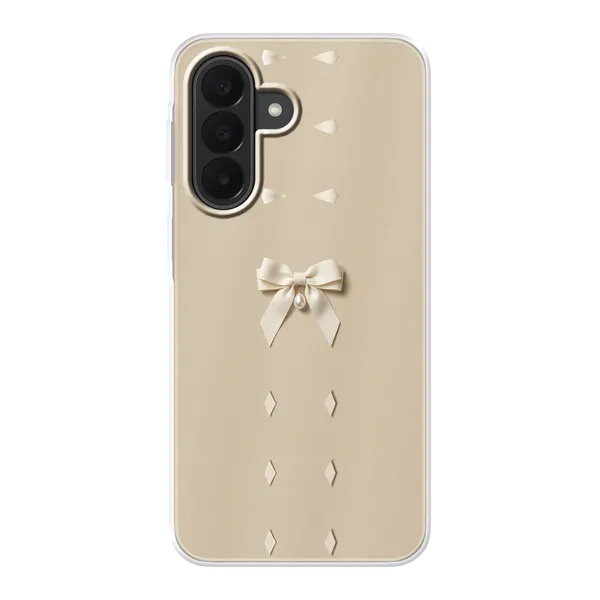 Ivory Ribbon Pearl Drop Bow Case