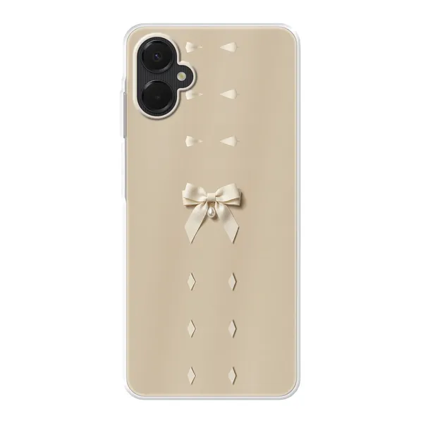 Ivory Ribbon Pearl Drop Bow Case