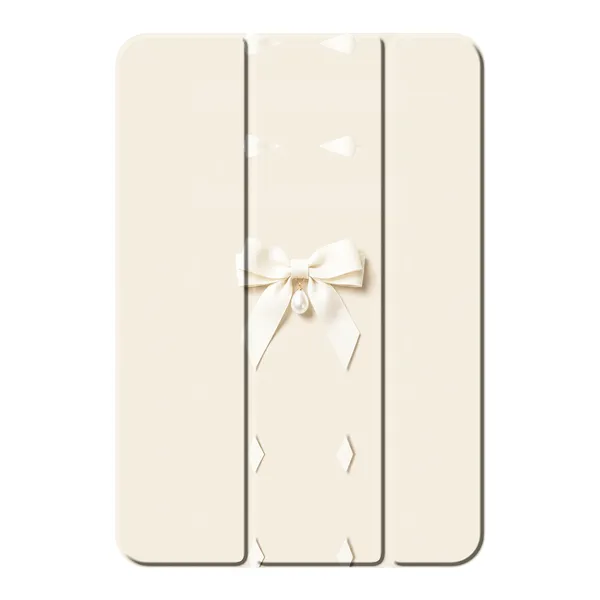 Ivory Ribbon Pearl Drop Bow Case