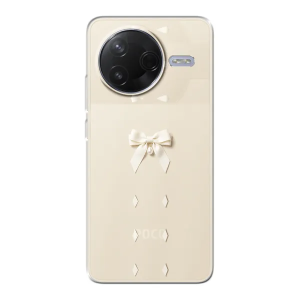 Ivory Ribbon Pearl Drop Bow Case