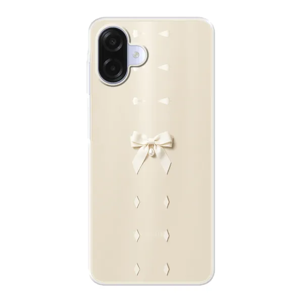 Ivory Ribbon Pearl Drop Bow Case
