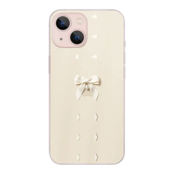 Ivory Ribbon Pearl Drop Bow Case