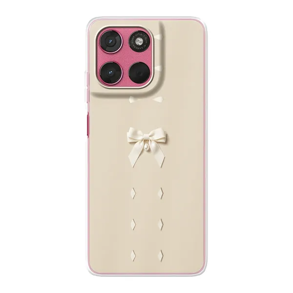 Ivory Ribbon Pearl Drop Bow Case