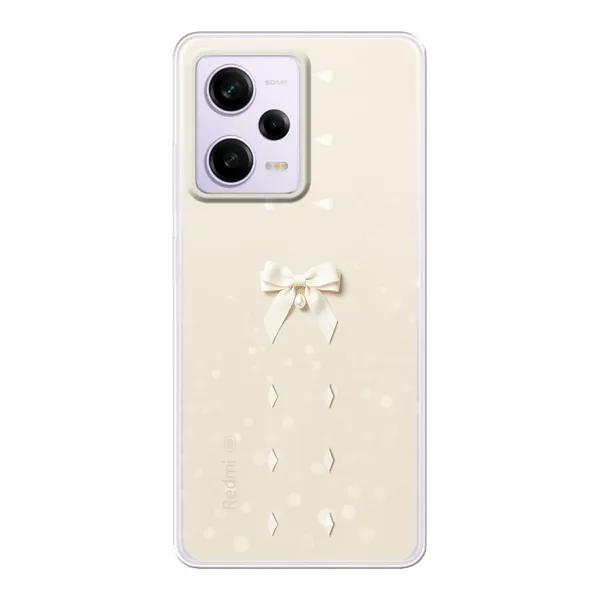Ivory Ribbon Pearl Drop Bow Case