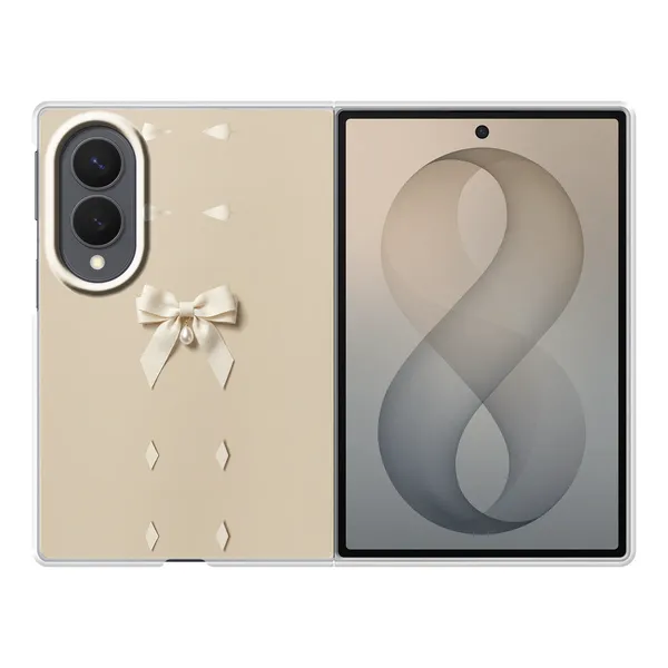 Ivory Ribbon Pearl Drop Bow Case