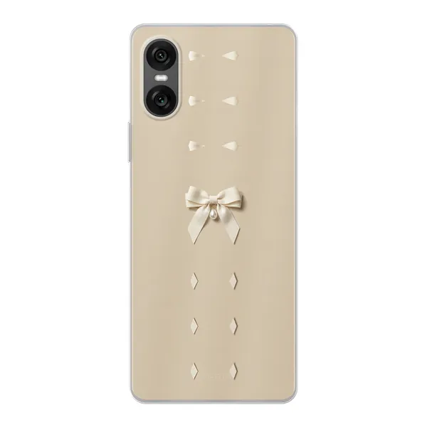 Ivory Ribbon Pearl Drop Bow Case
