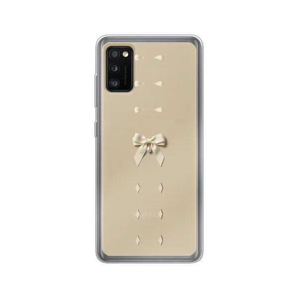 Ivory Ribbon Pearl Drop Bow Case
