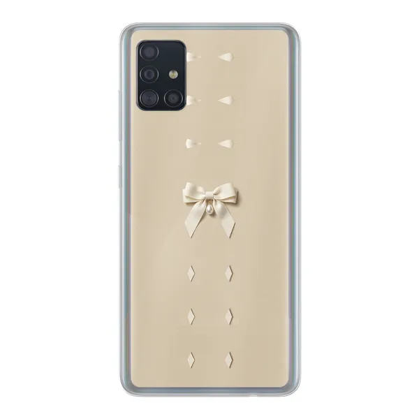 Ivory Ribbon Pearl Drop Bow Case