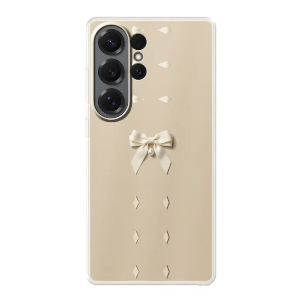 Ivory Ribbon Pearl Drop Bow Case