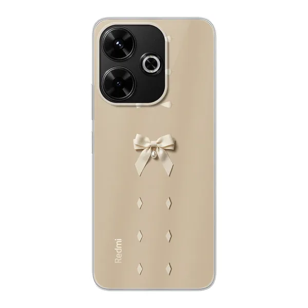 Ivory Ribbon Pearl Drop Bow Case