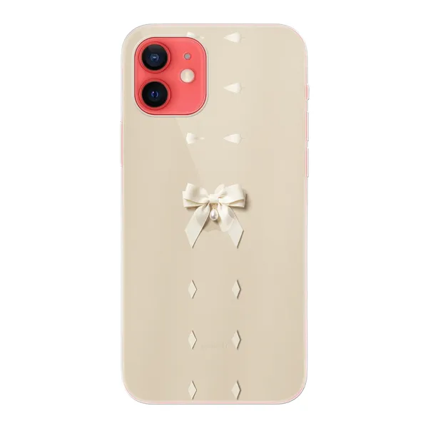 Ivory Ribbon Pearl Drop Bow Case