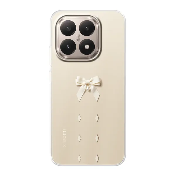 Ivory Ribbon Pearl Drop Bow Case