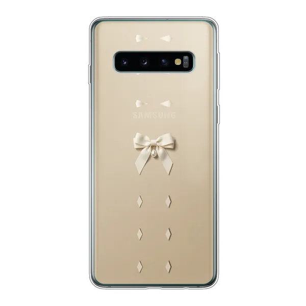 Ivory Ribbon Pearl Drop Bow Case
