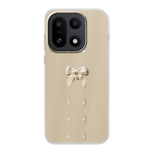 Ivory Ribbon Pearl Drop Bow Case