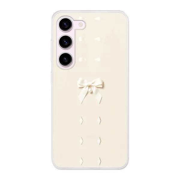 Ivory Ribbon Pearl Drop Bow Case