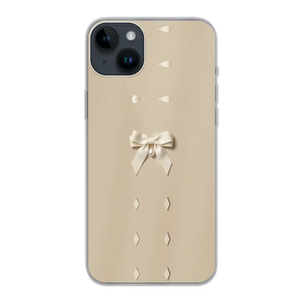 Ivory Ribbon Pearl Drop Bow Case