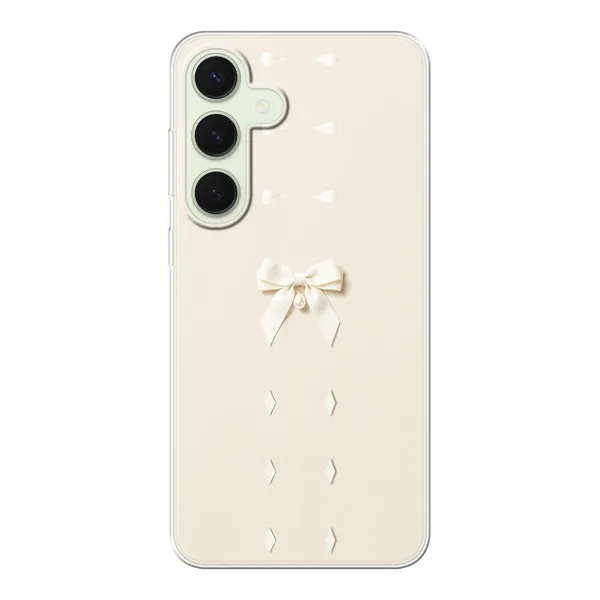 Ivory Ribbon Pearl Drop Bow Case