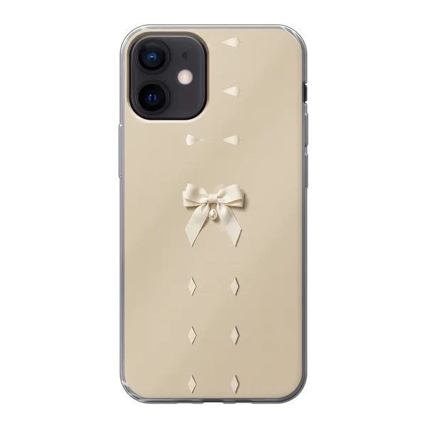 Ivory Ribbon Pearl Drop Bow Case
