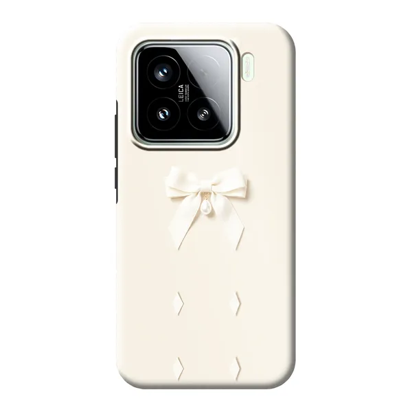 Ivory Ribbon Pearl Drop Bow Case