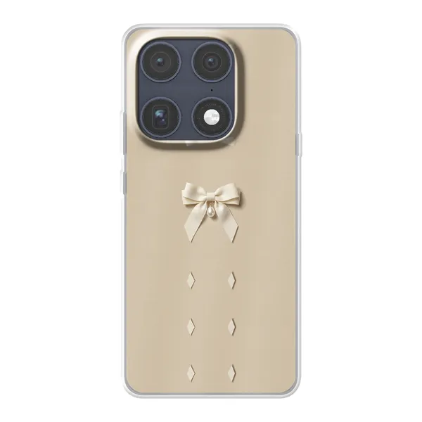 Ivory Ribbon Pearl Drop Bow Case