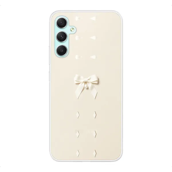 Ivory Ribbon Pearl Drop Bow Case