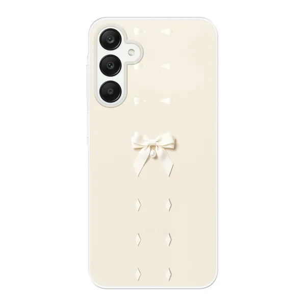 Ivory Ribbon Pearl Drop Bow Case