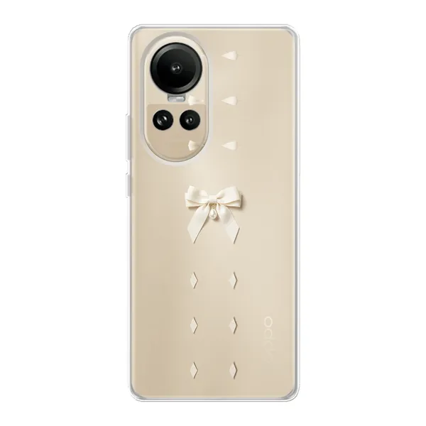 Ivory Ribbon Pearl Drop Bow Case