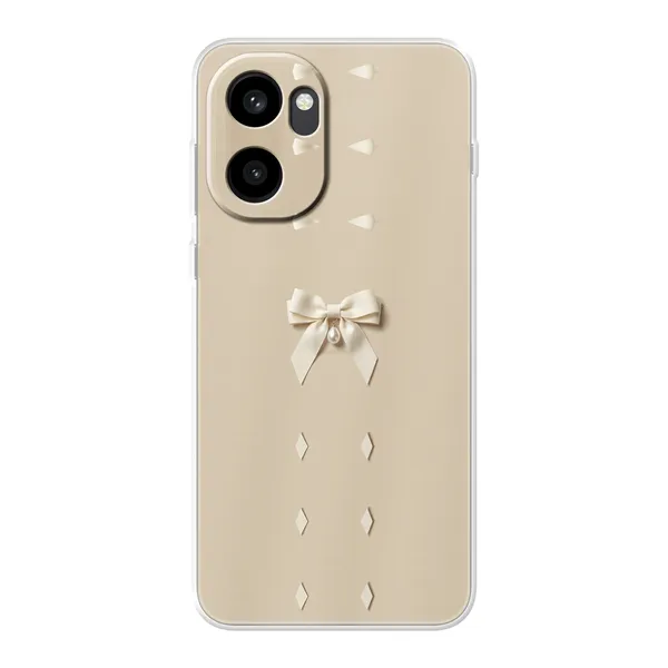 Ivory Ribbon Pearl Drop Bow Case