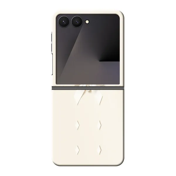 Ivory Ribbon Pearl Drop Bow Case