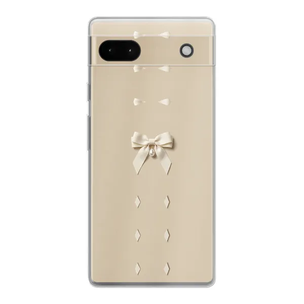 Ivory Ribbon Pearl Drop Bow Case