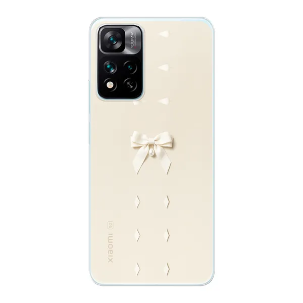 Ivory Ribbon Pearl Drop Bow Case