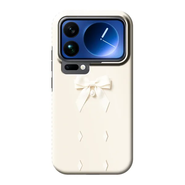 Ivory Ribbon Pearl Drop Bow Case