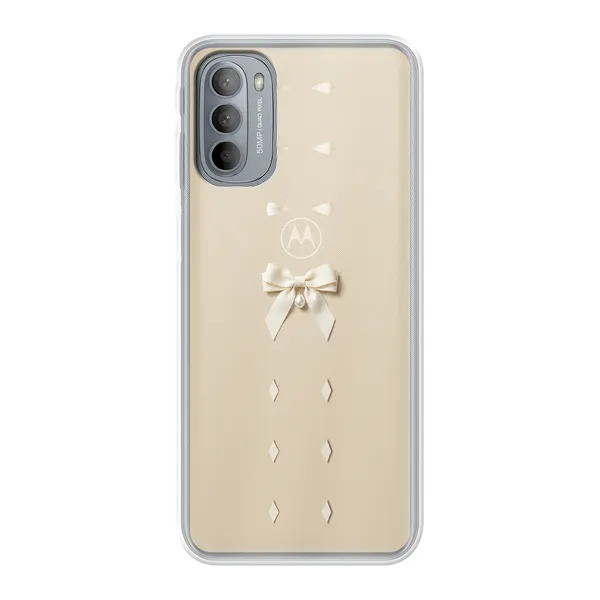Ivory Ribbon Pearl Drop Bow Case